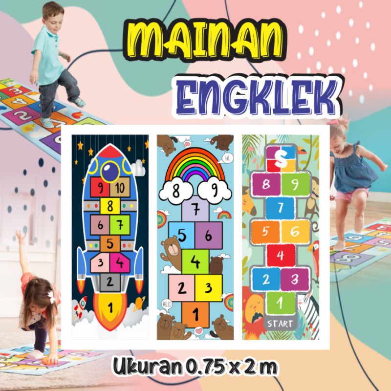 Mainan Engklek /jungkit bahan banner