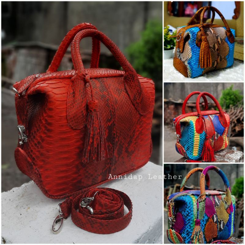Tas Wanita Kulit Ular Asli Natalie original piton