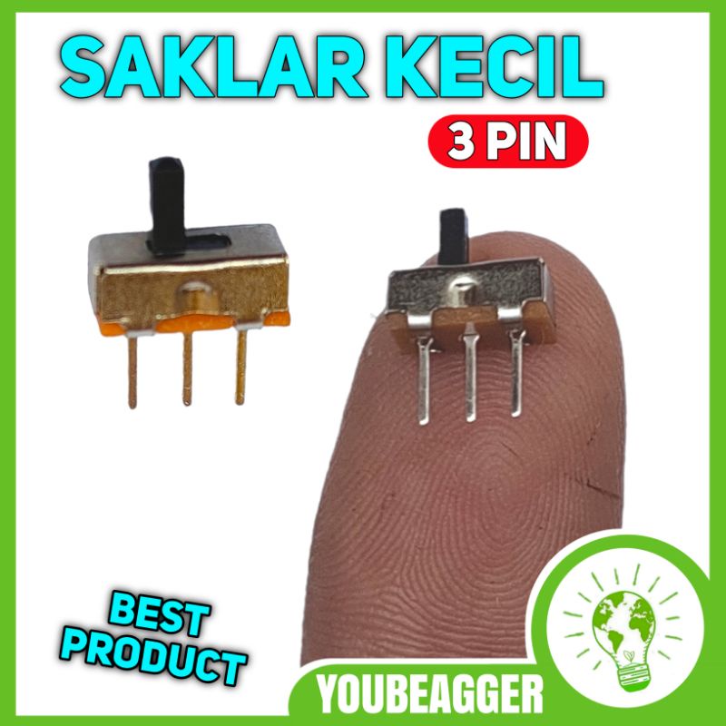 Saklar geser kecil 3 PIN  4mm SPDT 1P2T