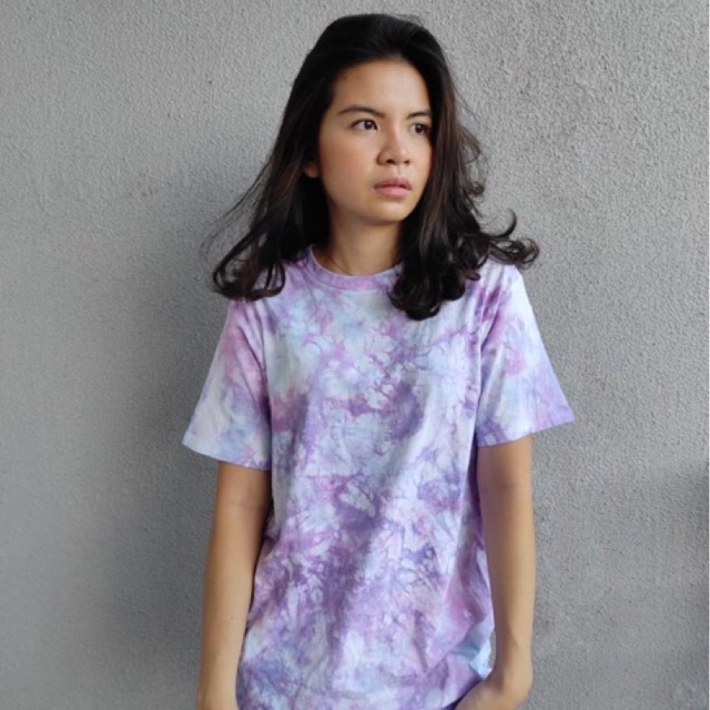  Kaos  Tie  Dye  Shirt Cotton Candy with Cloudy Cakrawala 