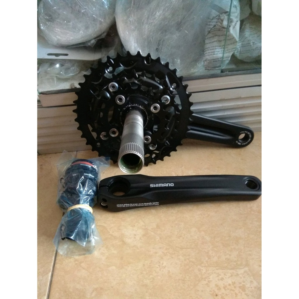 CRANK SHIMANO ACERA HOLLOWTECH 2 MT300 22 - 30 -  40T BARU             CRANK SET SHIMANO MT300