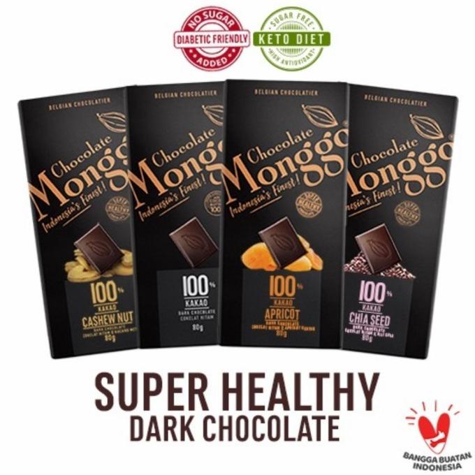 

PROMO Super Healthy Dark Coklat 100% 80g | Chocolate Monggo | Keto Friendly MURAH