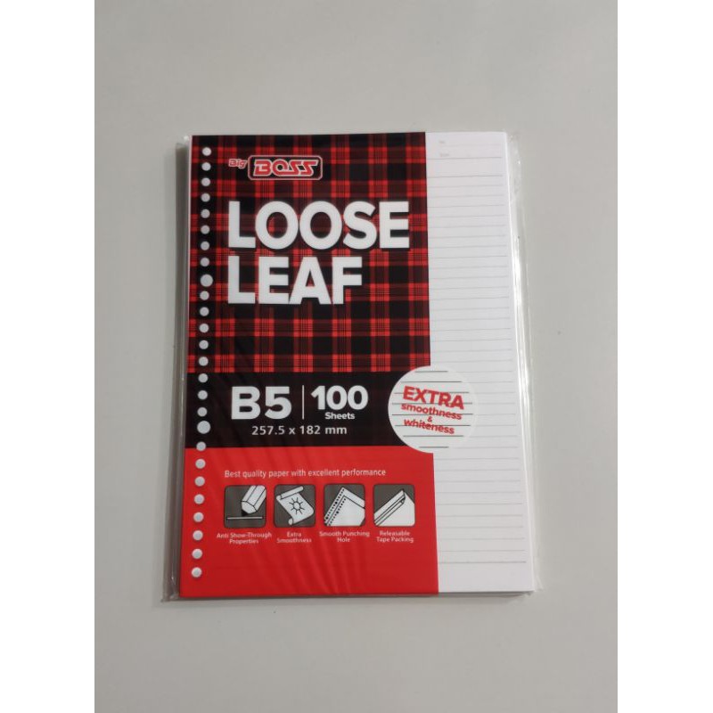 

Isi File Loose Leaf B5 100 Lembar