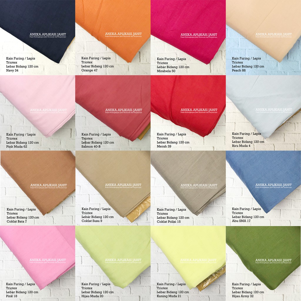 [2/4] 1 METER KAIN FURING LAPIS TRIOTEX ASIANTEX