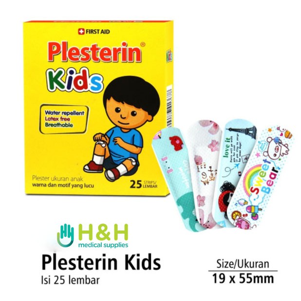 Plesterin Kids / Plesterin Anak / Plester luka Anak / Hansplast anak / Tensoplast Anak / Plester luka motif lucu / Plester luka cartoon / Plester luka kids / Plesterin Kids Onemed