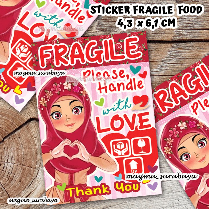 

Sticker stiker fragile with Love magma surabaya