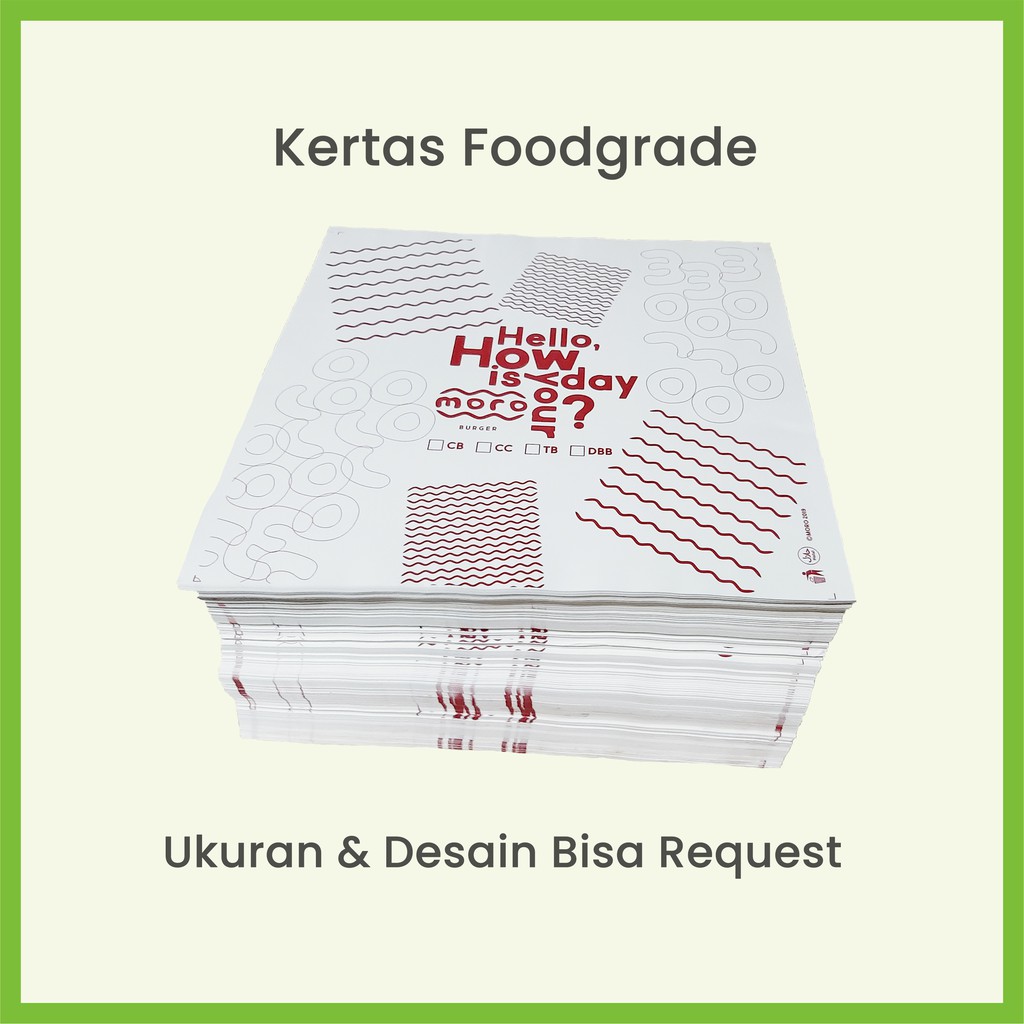 

Kertas Burger, Kertas Pembungkus Makanan