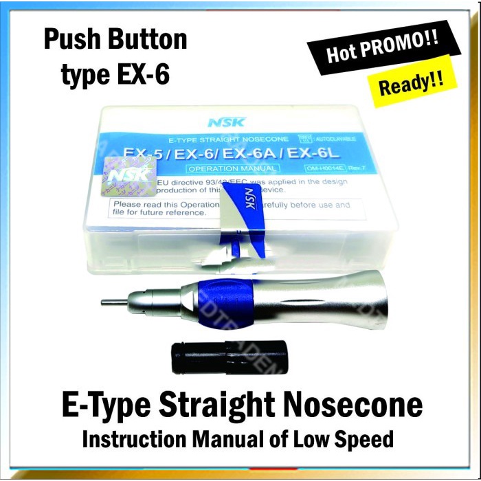 Dental Lowspeed Handpiece Straight Low Speed Ex 6 Nsk Shopee Indonesia