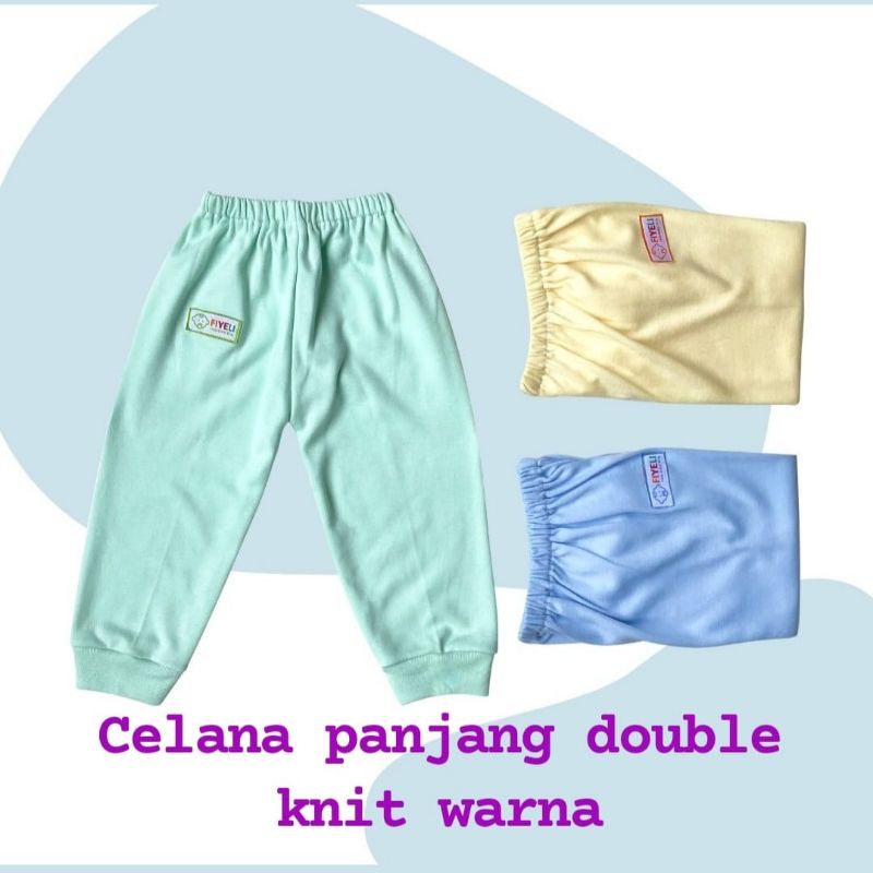 3 pcs Celana panjang dasar warna size M Fiyeli