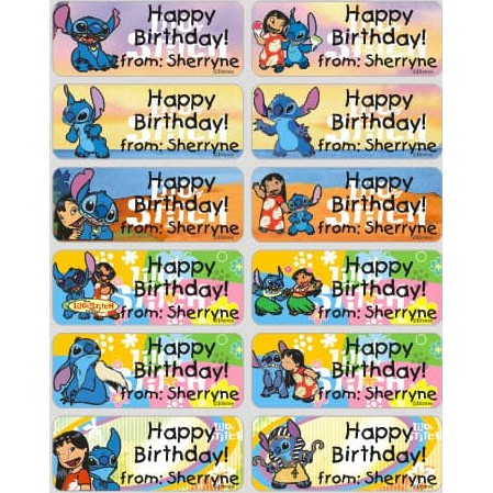 

LABEL NAMA STICKER LABEL NAME ANTI AIR WATERPROOF LILO AND STITCH