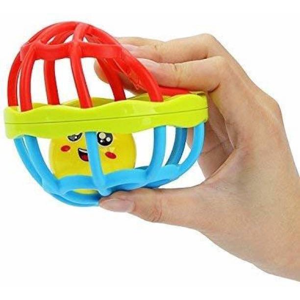 Non-Momi Homi Mainan Kerincingan Bayi Teether Rattle Stick Gigitan Bayi BOLA BPA FREE Mainan Anak Krincingan Emoticon Lucu Baby Toys Rattle Ball  Kerincingan Silikon Karet Lembut Bisa Bunyi lucu