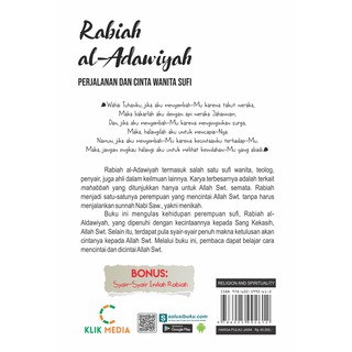 Jual NEW!!!! BUKU RABIAH AL-ADAWIYAH: PERJALANAN & CINTA WANITA SUFI ...