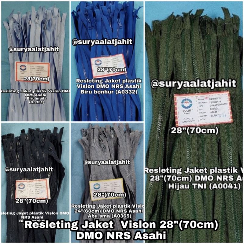 Resleting Jaket 70cm DMO NRS Asahi vislon @1lsn =rp.34.000/12pcs