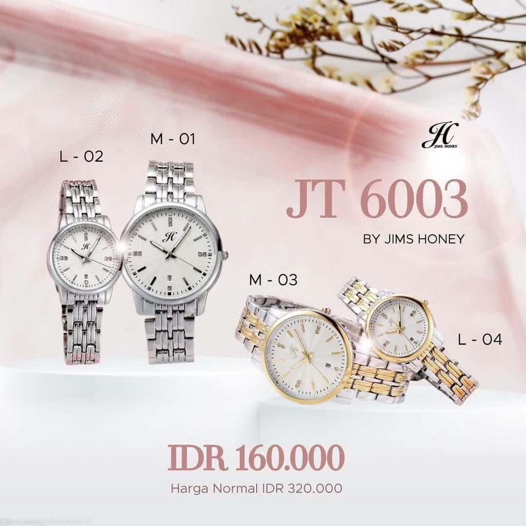JAM TANGAN COUPLE KODE 6003 JIMS HONEY JAM TANGAN WANITA JAM TANGAN PRIA ORI