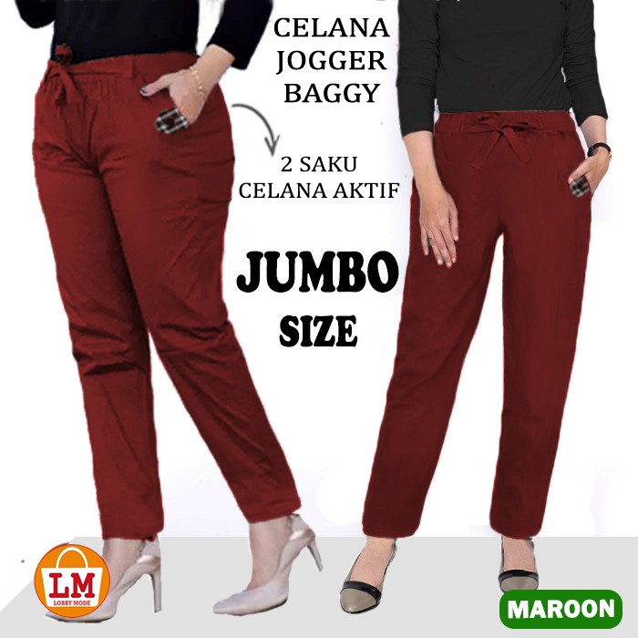 TERMURAH TERLARIS TERBARU Celana Jogger Wanita Baggy Pants JUMBO &amp; STANDAR LMS 07541 07544 07547 07550