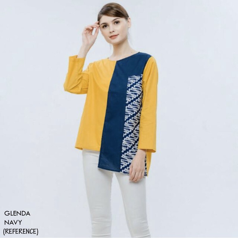 GLENDA TOP - Atasan Batik Lengan Panjang Wanita