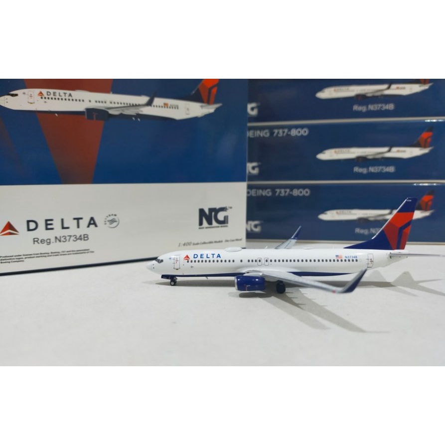 Diecast Delta Boeing 737-800 N3734B NG Model 1:400