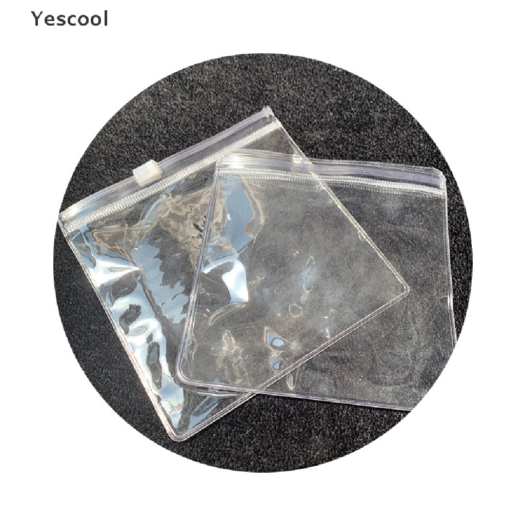 Yescool 20Pcs Kantong Plastik Ziplock Transparan 26 Kawat Bahan PVC Untuk Kemasan Perhiasan