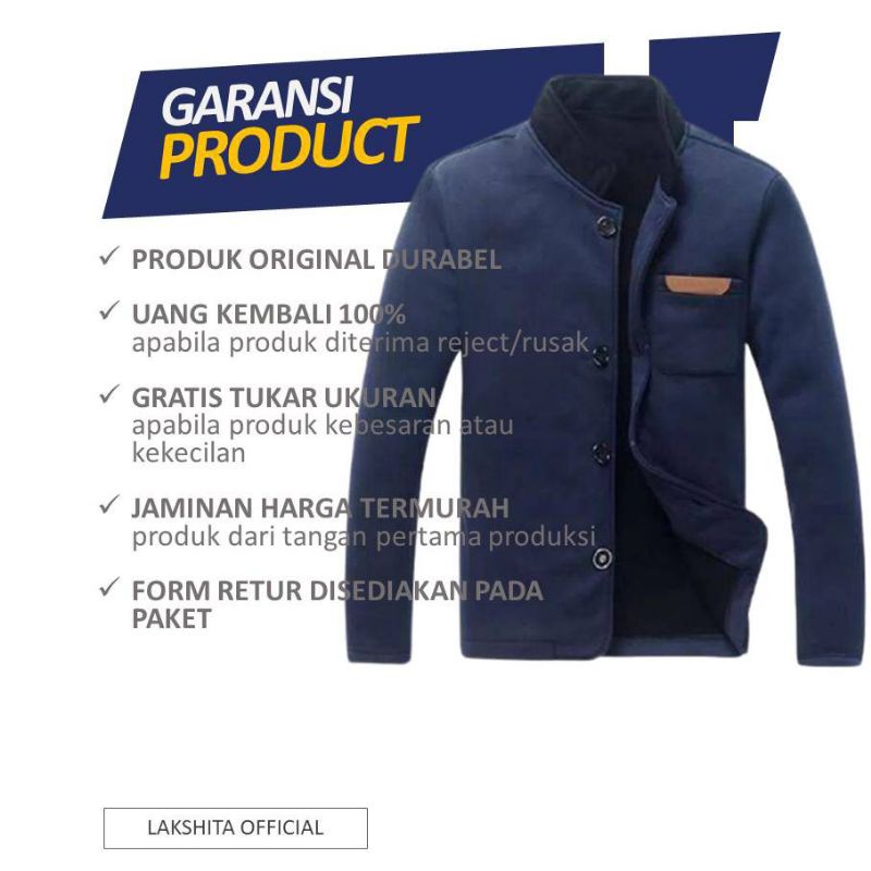 ORIGINAL DURABEL Kemeja Blazer Pria Dewasa Style Korea Lengan Panjang Bahan Katun Stretch Premium Kualitas Import Semi Formal Sweater Cowok Kasual Keren Trendy Murah Model Slimfit Varian Warna Hitam Navy Abu Polos Terbaru 2023 M L XL XXL Garansi Bisa COD