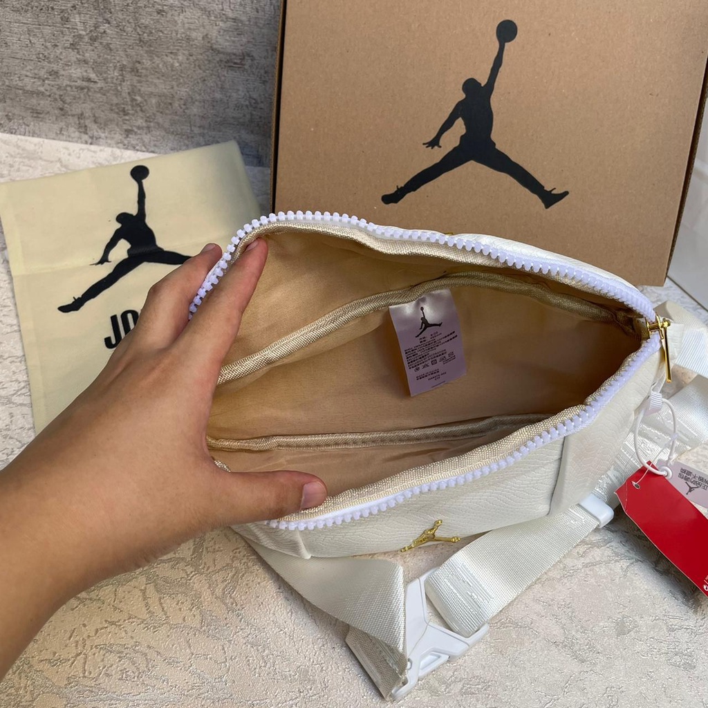 Air Jordan Waistbag Regal Gold FULLSET / Tas Jordan Tas Selempang Tas Pria Tas Wanita