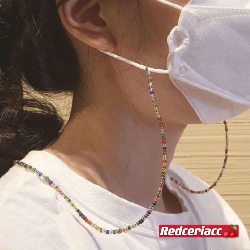 tali masker kalung manik kristal gantungan masker dan kacamata