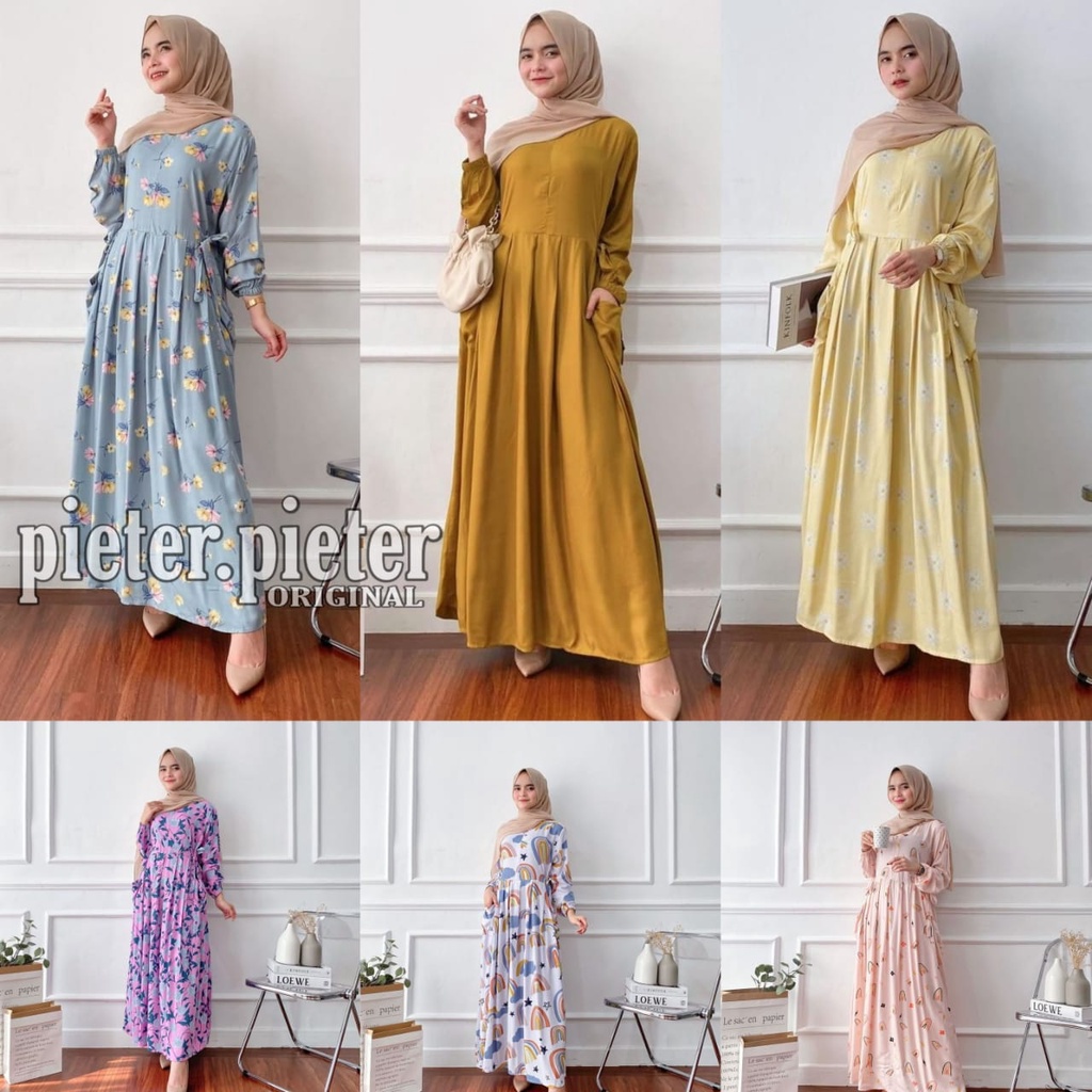 Gamis Milea / Dress Syari/ LD 120 cm / PB 130 cm / Gamis Rayon Premium / Dress Gamis Rayon Premium / Gamis Jumbo / Daster Gamis