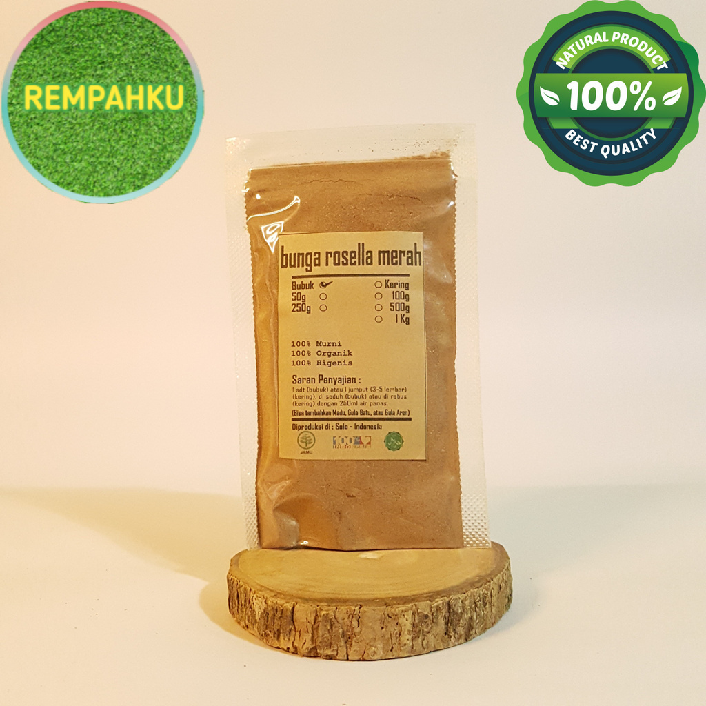 

BUNGA ROSELLA MERAH BUBUK 100gr - Hibiscus sabdariffah - MURNI -