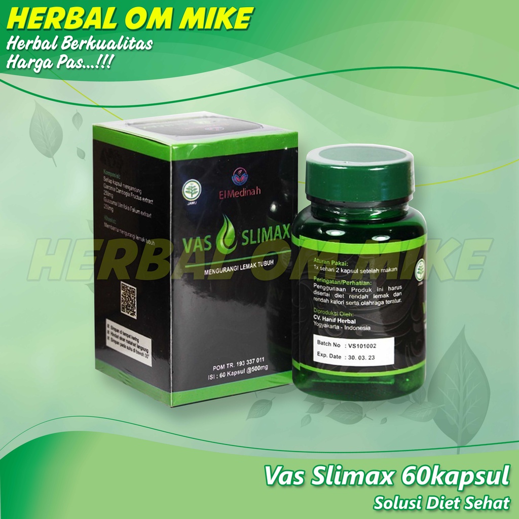 

Vas Slimax El Medinah 60kapsul Solusi Diet Sehat
