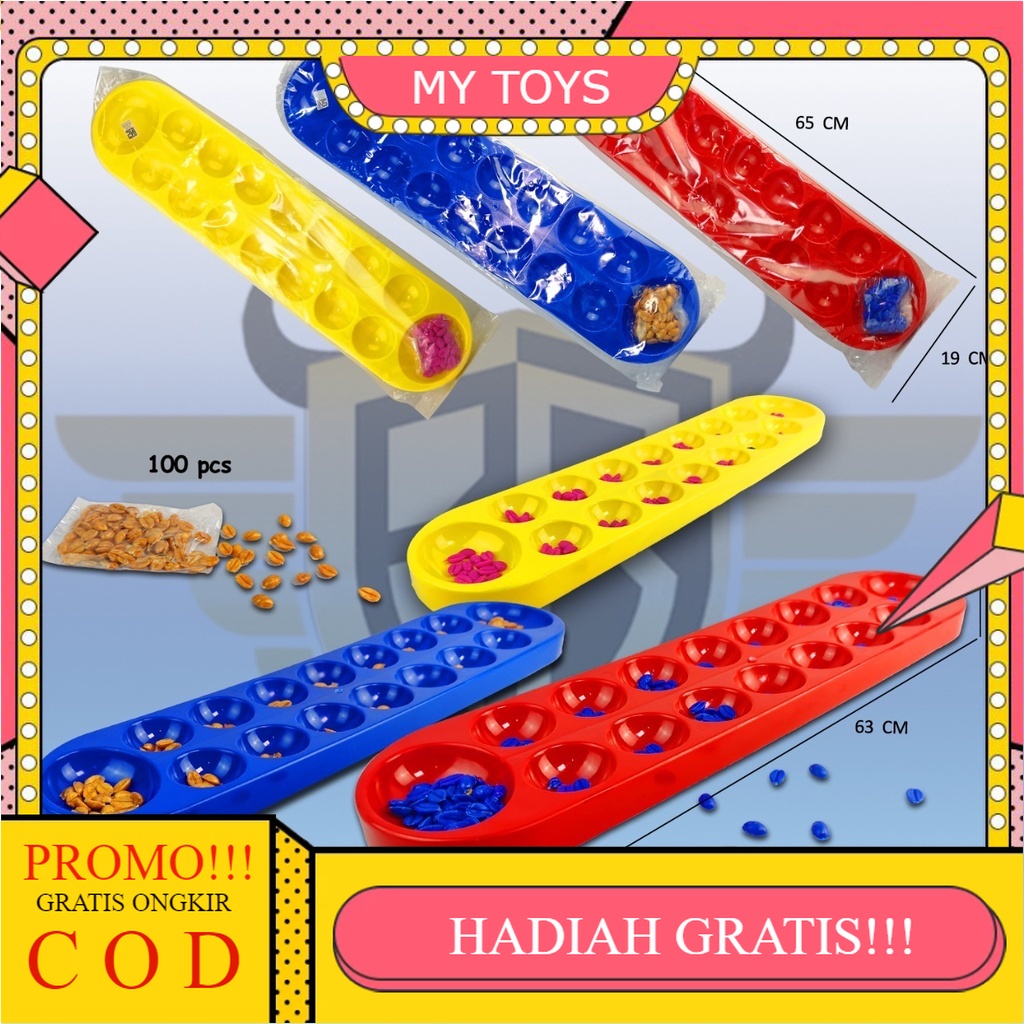 Mainan anak perempuan cewe cewek import Congklak Dakon Conglak Congkak Jumbo Besar Mainan Anak Perma