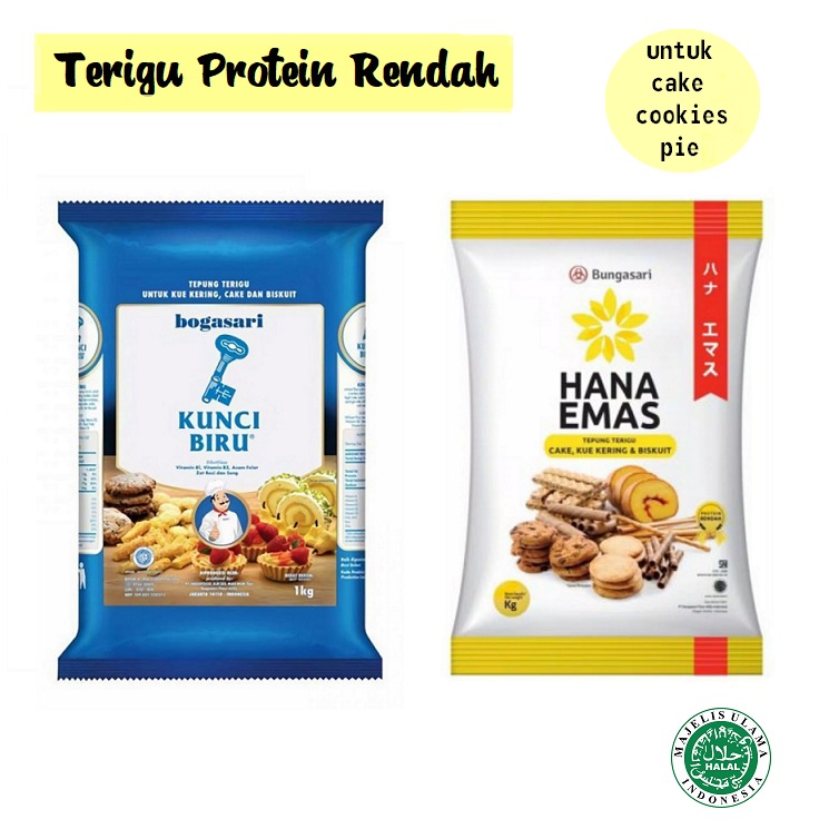 

TEPUNG TERIGU PROTEIN RENDAH 1kg / TEPUNG UNTUK COOKIES CAKE BOLU