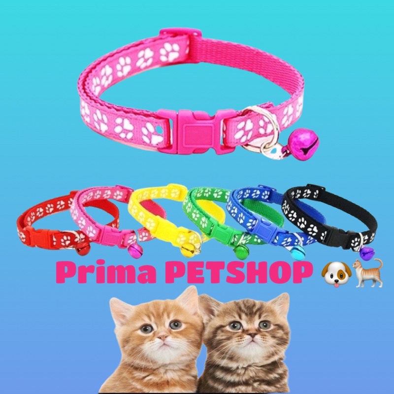 KALUNG KUCING ANJING IMPORT MOTIF PAW PAW