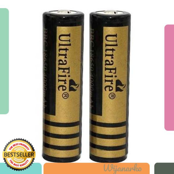 UltraFire Baterai Li-ion 18650 6000mAh 3.7V Button Top - BRC 18650 BLP11