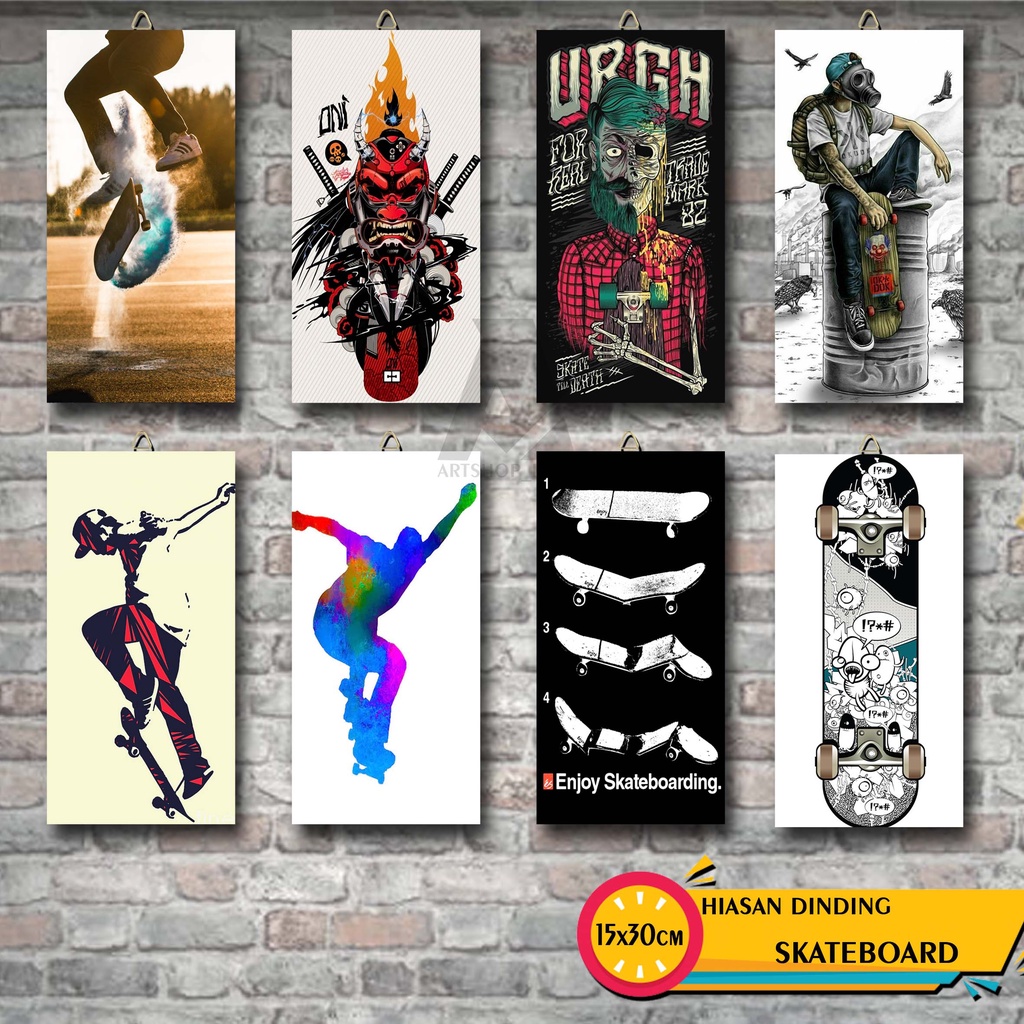 POSTER KAYU Hiasan dinding SKATEBOARD |GRAFFITI|pajangan rumah pajangan Dekorasi dinding