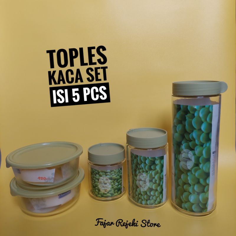 Toples Kaca Set isi 5 pcs