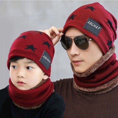 Promo Kupluk Set Dewasa &amp; Anak Plus Syal Bulu / Topi Winter Lembut