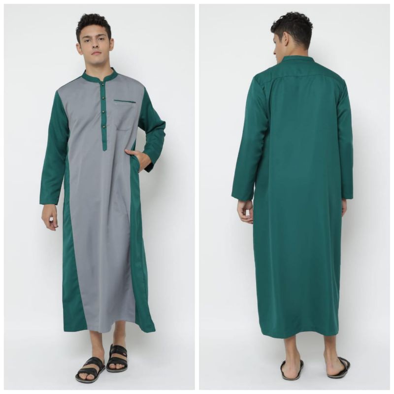 Jubah Pria Premium Saudi Gamis Pria Premium Kombinasi Modern