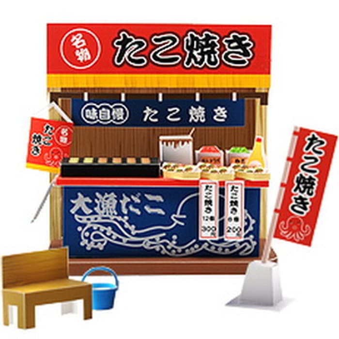 DIY Miniatur Papercraft Rumah Boneka Kedai Takoyaki