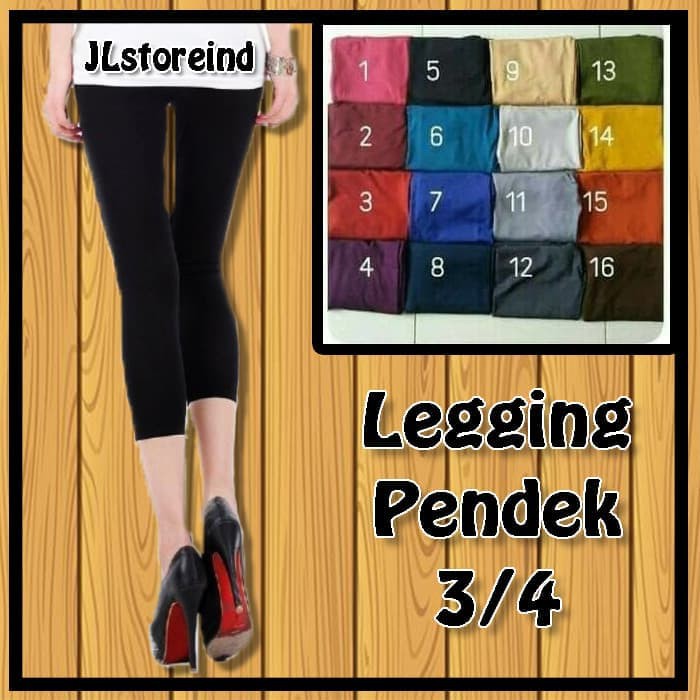 Legging Pendek 3/4 Spandek Jersey