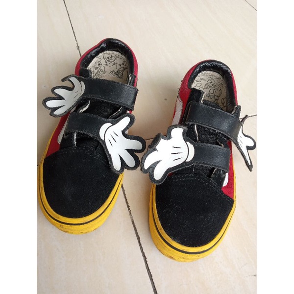 Preloved original vans mickey old skool kids