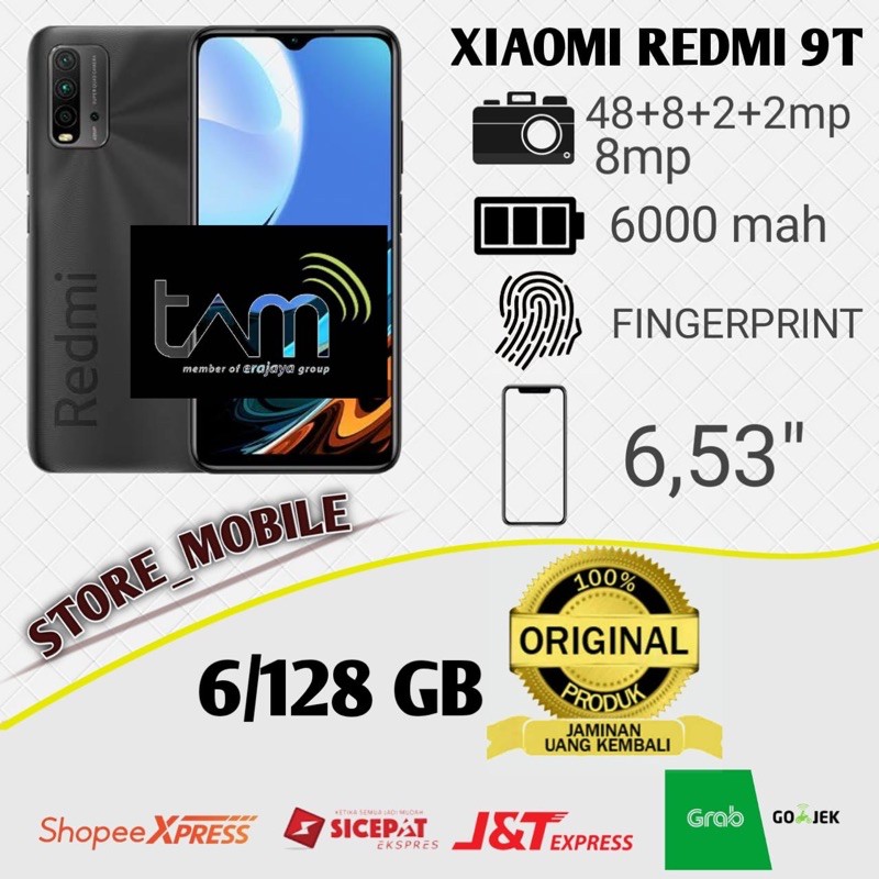 XIAOMI REDMI 9T 6/128 RAM 6GB ROM 128GB GARANSI RESMI TAM-0