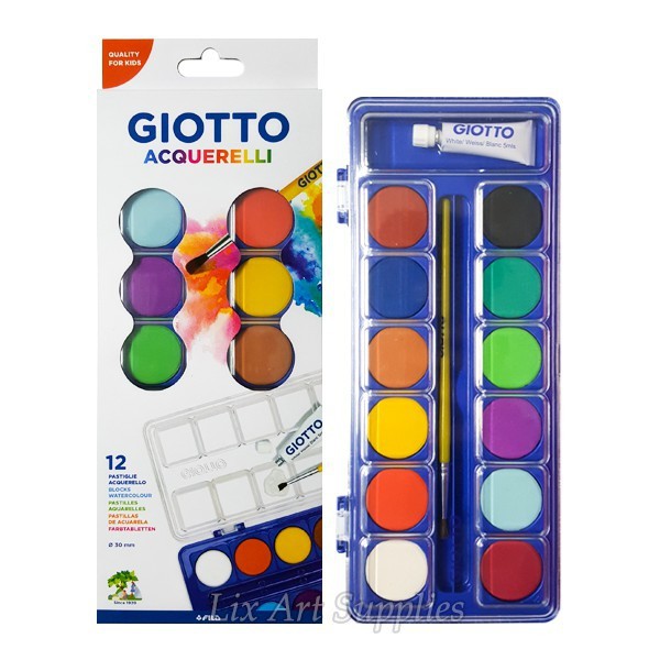 Giotto Acquarelli / Watercolor Cake 12 Color - 535200