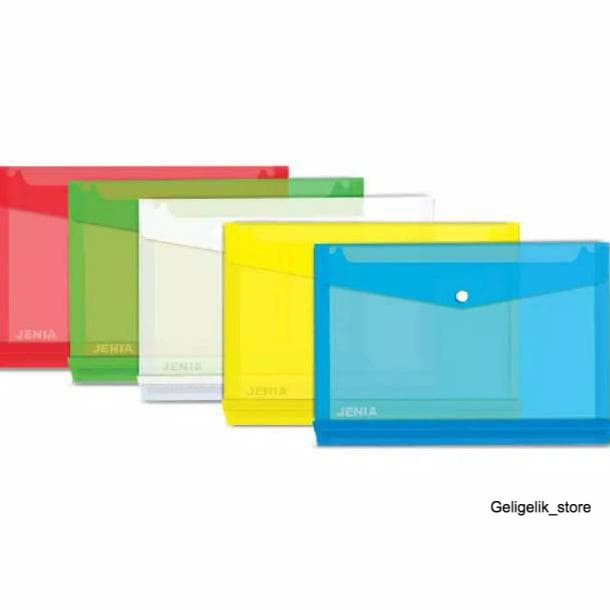 

(6 pcs) MAP Plastik Kancing Ukuran Folio Warna / F4