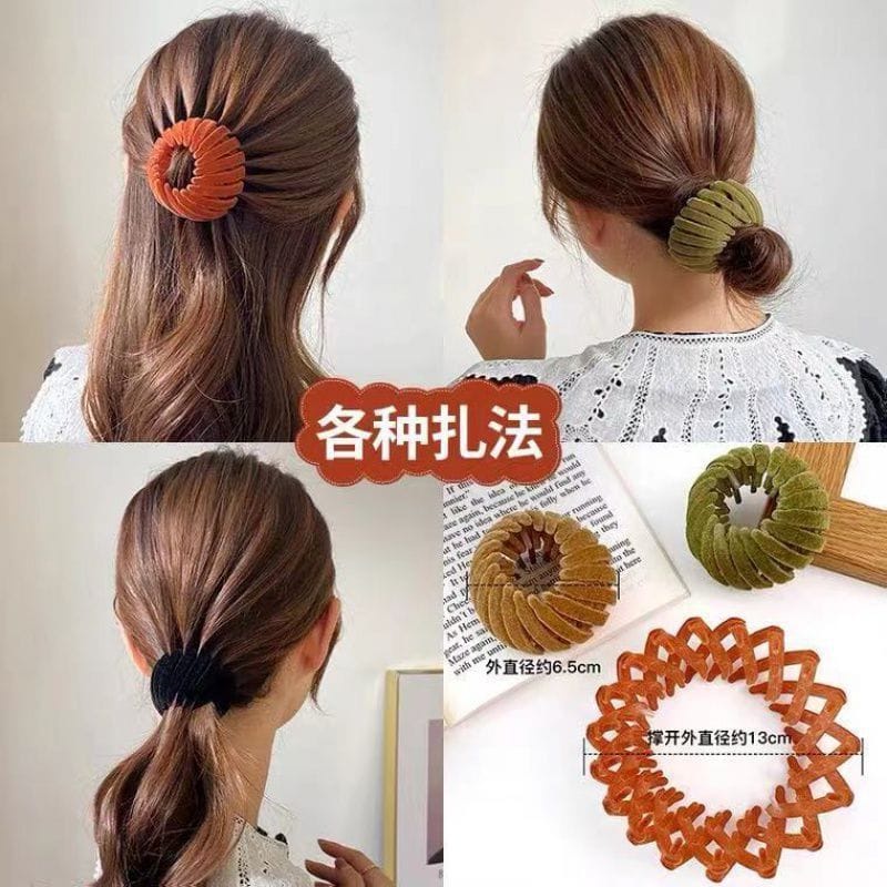 Jepit rambut korea fashion sarang burung beludru gampang pakai mode baru original import