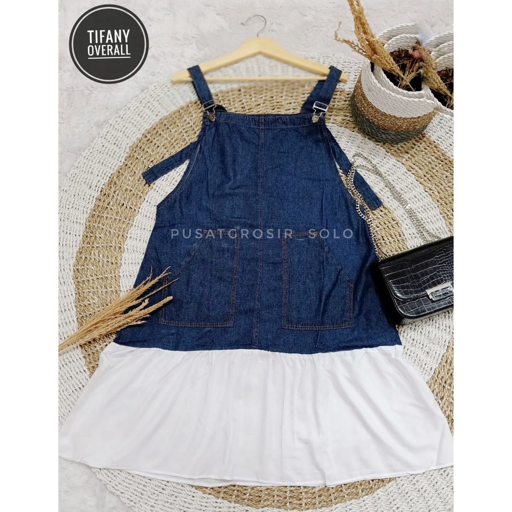 TIFANY OVERALL JEANS PUSATGROSIR_SOLO/ OVERALL JEANS WANITA