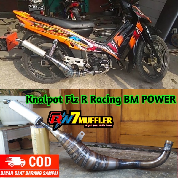 knalpot fiz r-force1 racing BM POWER cocok untuk harian,roadrace,drag
