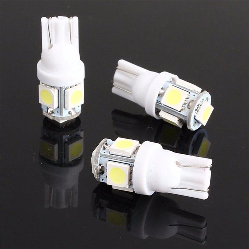 1 Buah Lampu Bohlam Led Super Putih T10 Wedge 5-smd 5050 W5W 2825 158 192 168 194