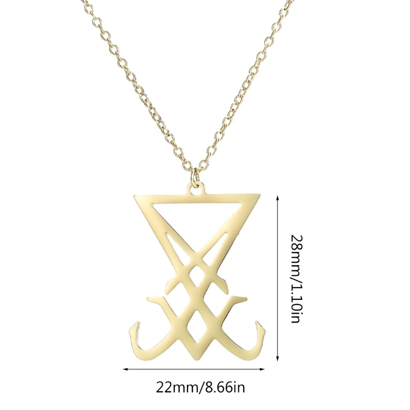 Kalung Rantai Dengan Liontin Simbol Satan Untuk Dekorasi