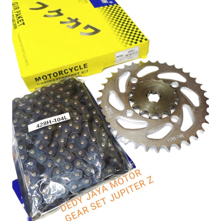 GEAR SET GIR SET JUPITER Z, VEGA KOTAK ORIGINAL FUKUKAWA GENUINE PARTS