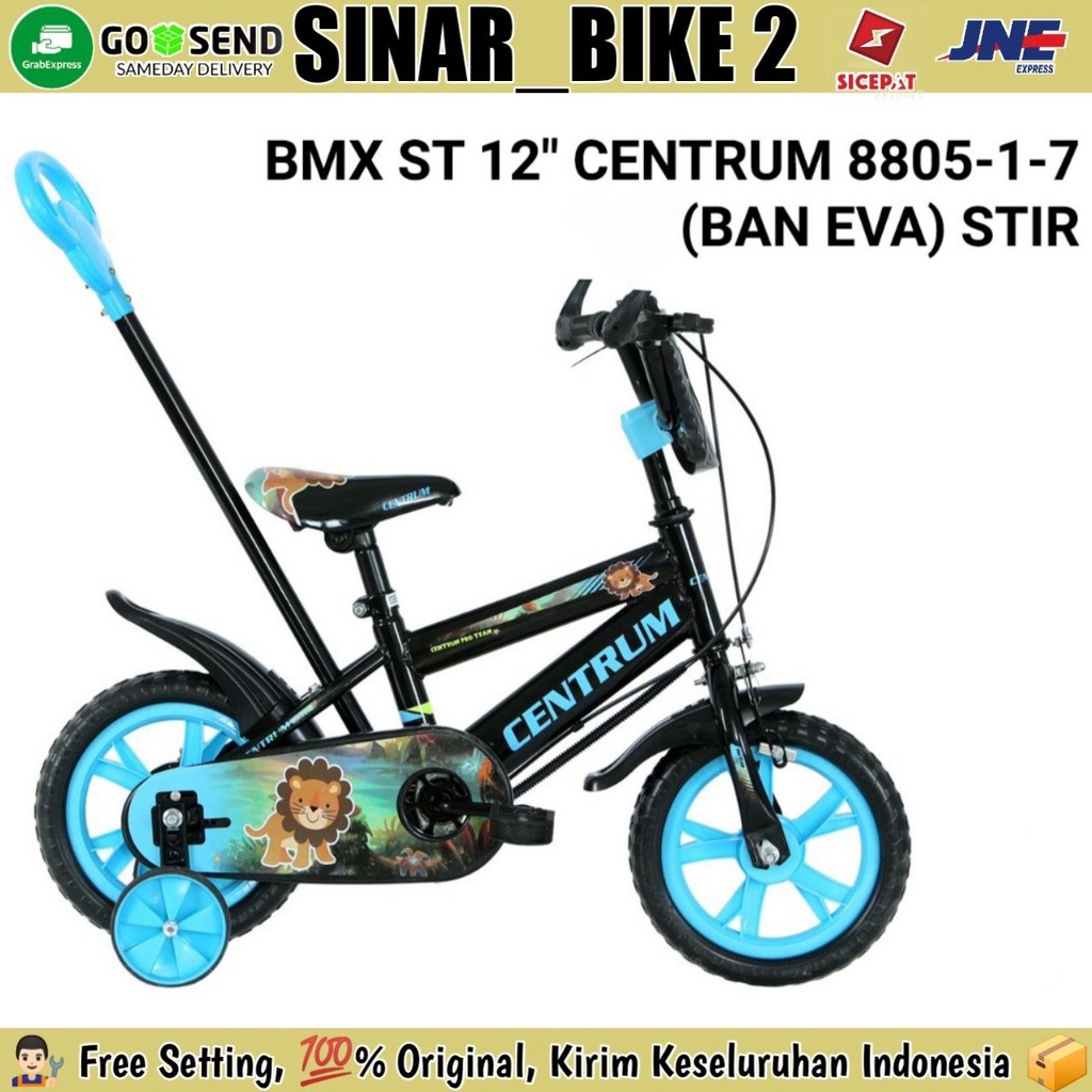 Sepeda Anak BMX CENTRUM CT 8805 -1-7 Ukuran 12 Inch Tongkat Stir