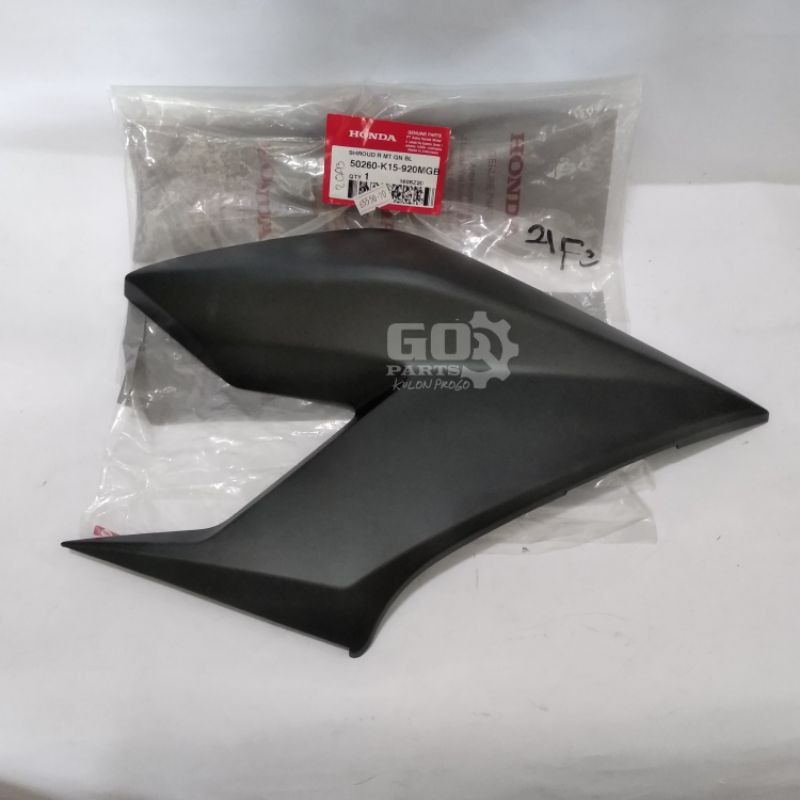 Cover Sayap Tangki Kanan Hitam Doff ORI Honda CB150 CB 150 R Led 2016 Shroud R 50260-K15-920MGB